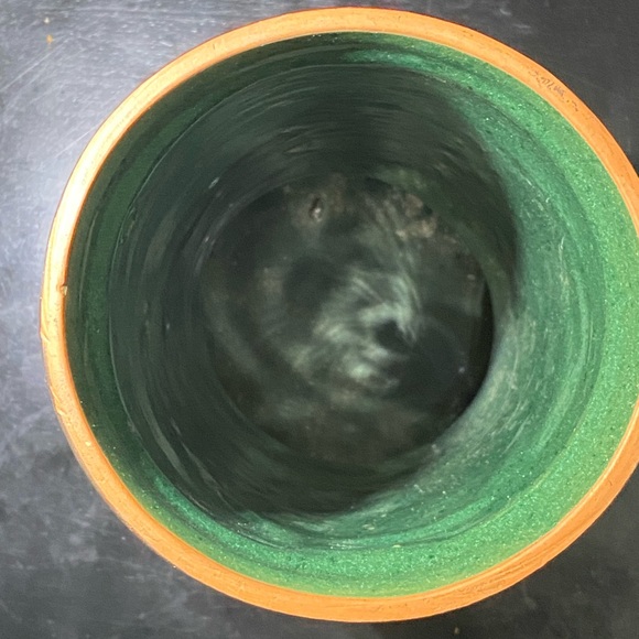 Mexican Mid-Century Sgrafitto Pottery Vase Leopoldode Mexico - Picture 2 of 8